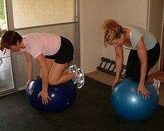 Amy Training in her studio